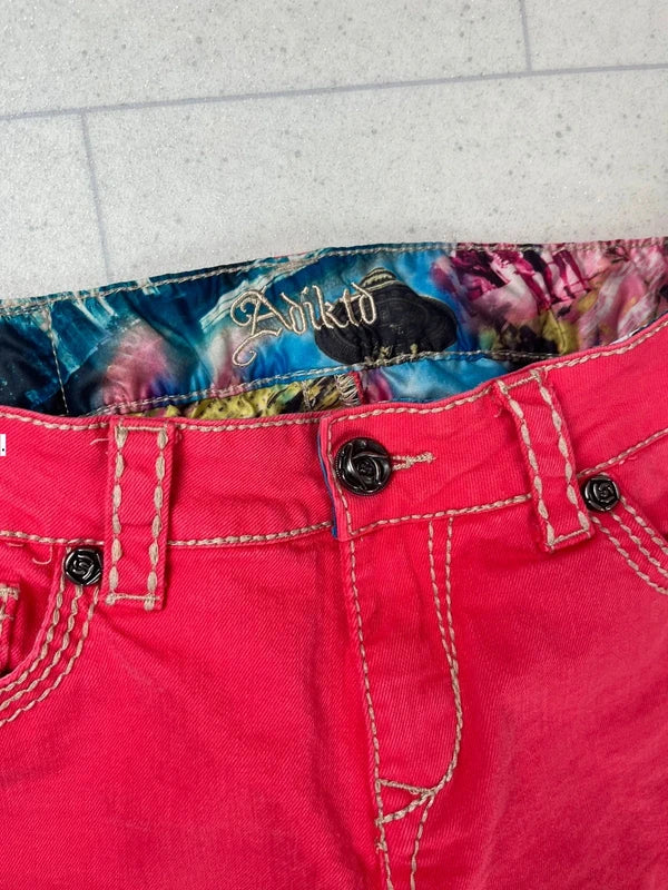 Y2k Low waist bootcut jeans with embroidery