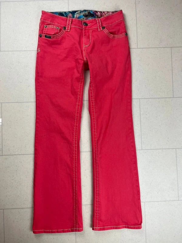 Y2k Low waist bootcut jeans with embroidery