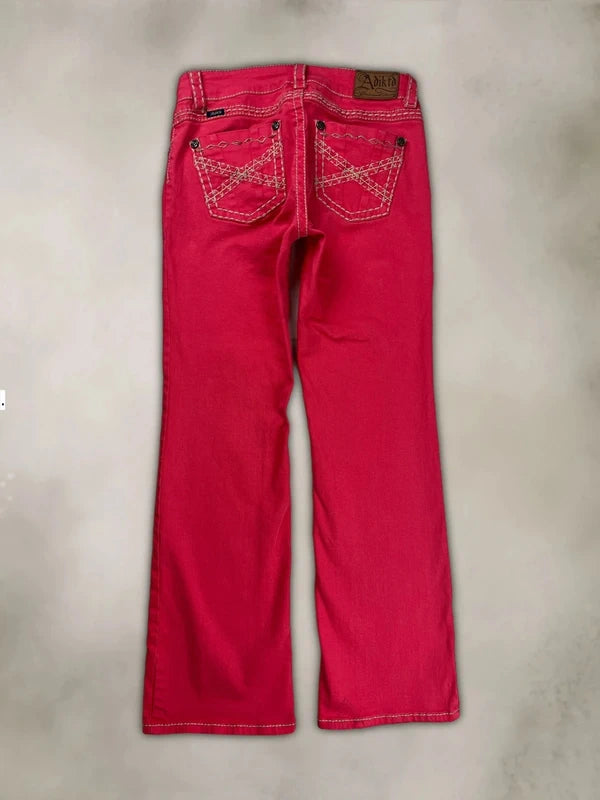 Y2k Low waist bootcut jeans with embroidery