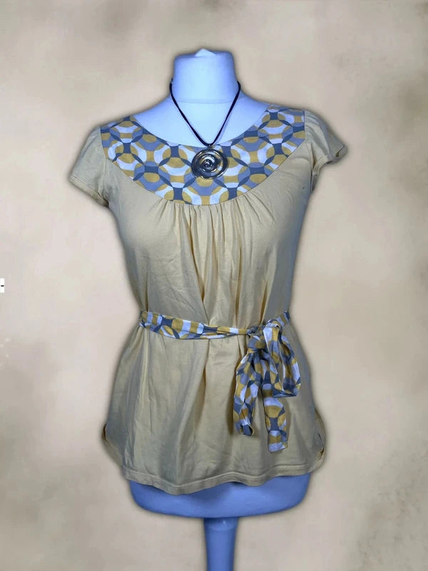 Y2K Ruffle Top with tie waist