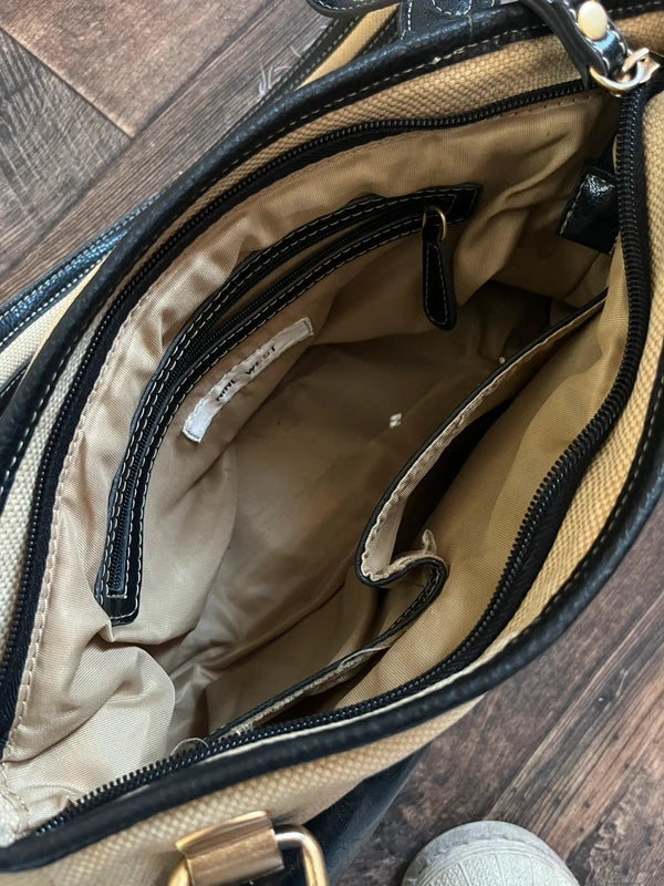 Y2K shoulder bag with gold accents