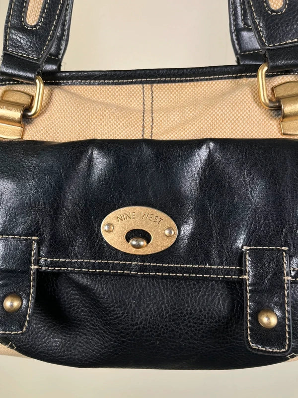 Y2K shoulder bag with gold accents