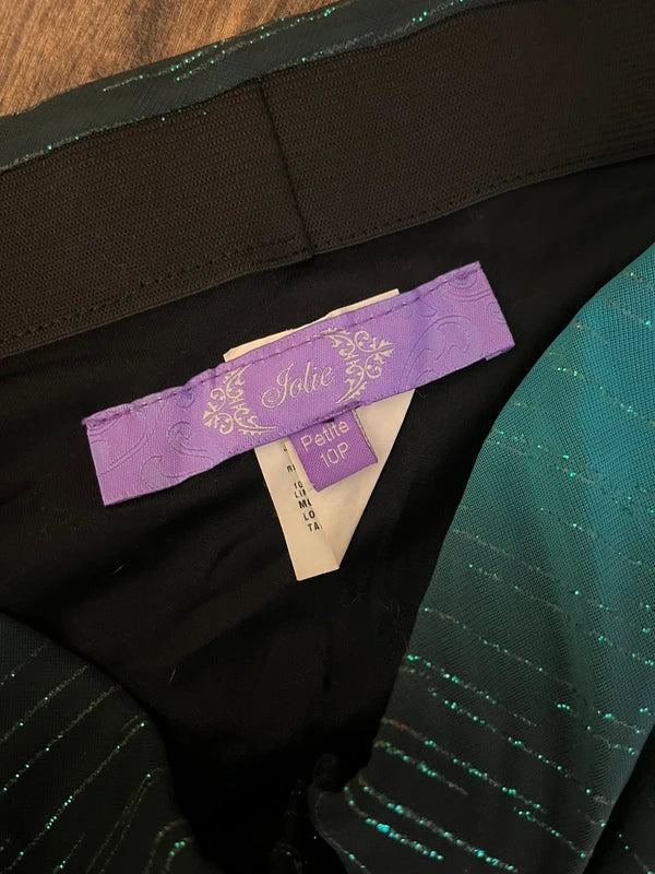 Y2K Vintage Strapless Ombre Maxi Dress with ruffled side and glitter accents