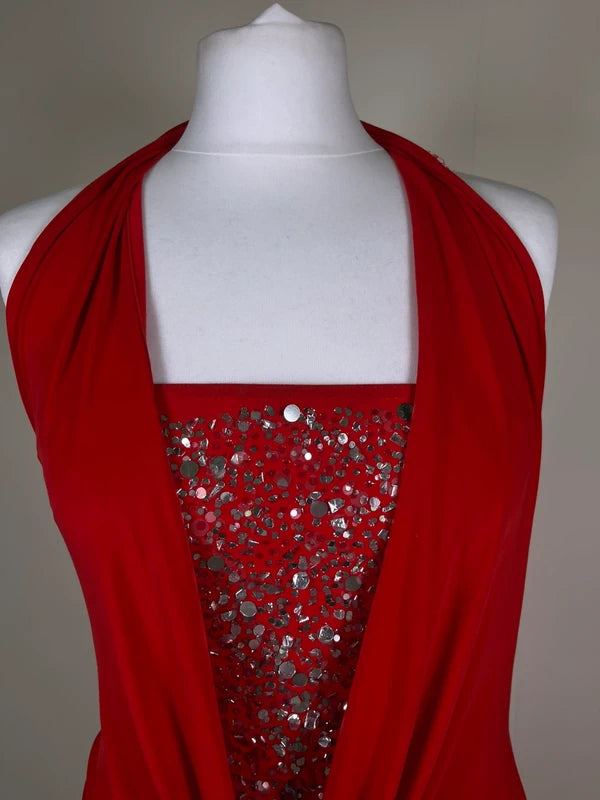 Y2K Jane Norman Halterneck Mini Dress with rhinestone detailing