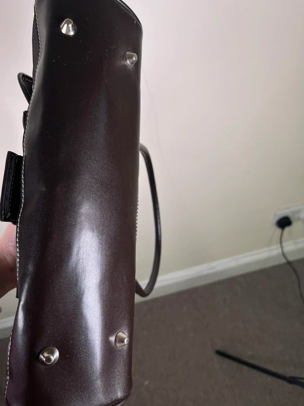 y2k Vintage Black shoulder bag with silver Buckle