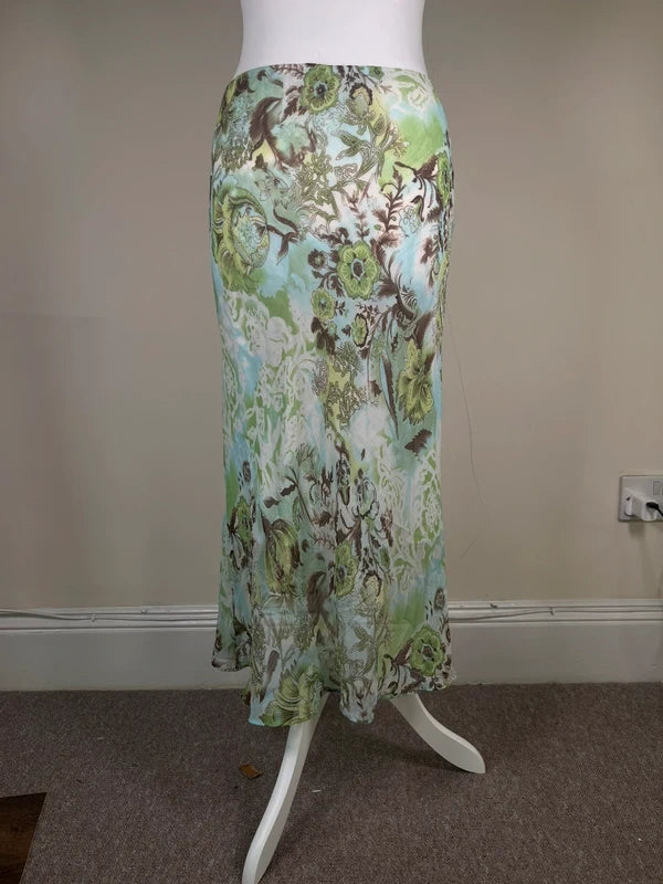 y2k Flowy Floral maxi skirt
