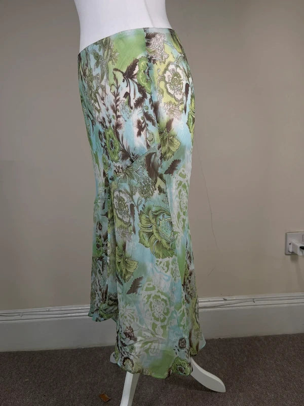 y2k Flowy Floral maxi skirt