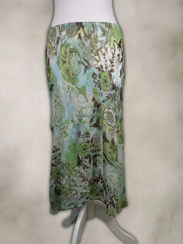 y2k Flowy Floral maxi skirt