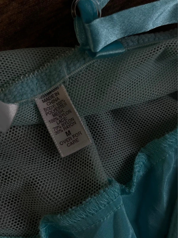 Y2K Satin lace Mesh Babydoll Slip dress