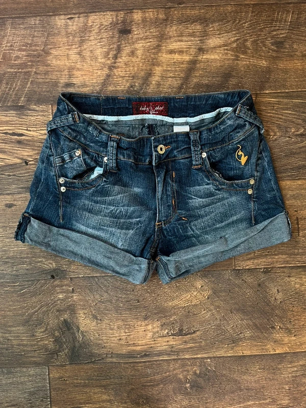 Y2K Vintage Baby Phat Denin mini shorts with embroidery