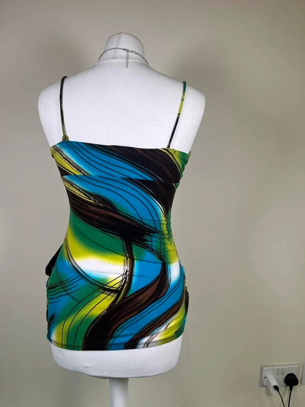 Y2K Vintage Abstract print Cami top