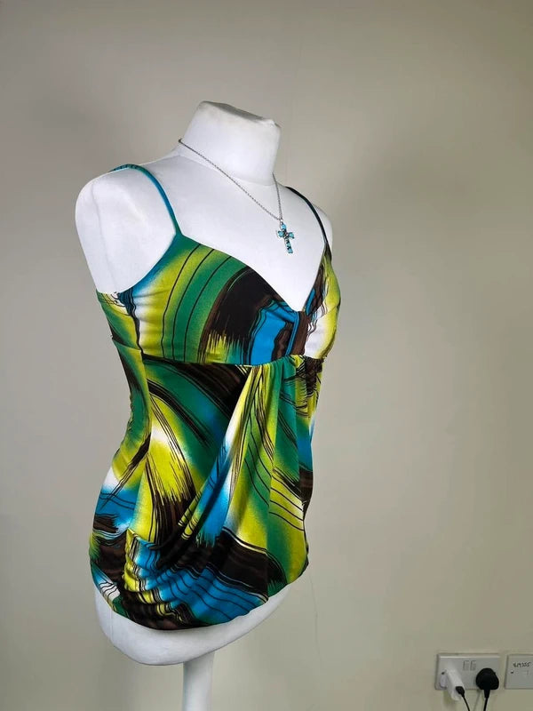 Y2K Vintage Abstract print Cami top