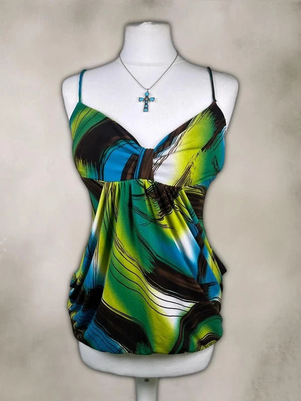 Y2K Vintage Abstract print Cami top