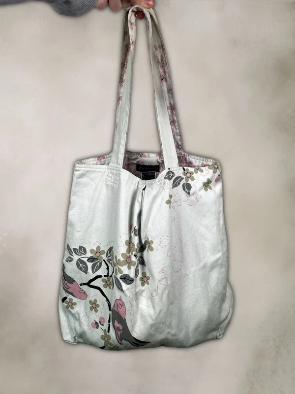 Y2K Vintage floral tote bag