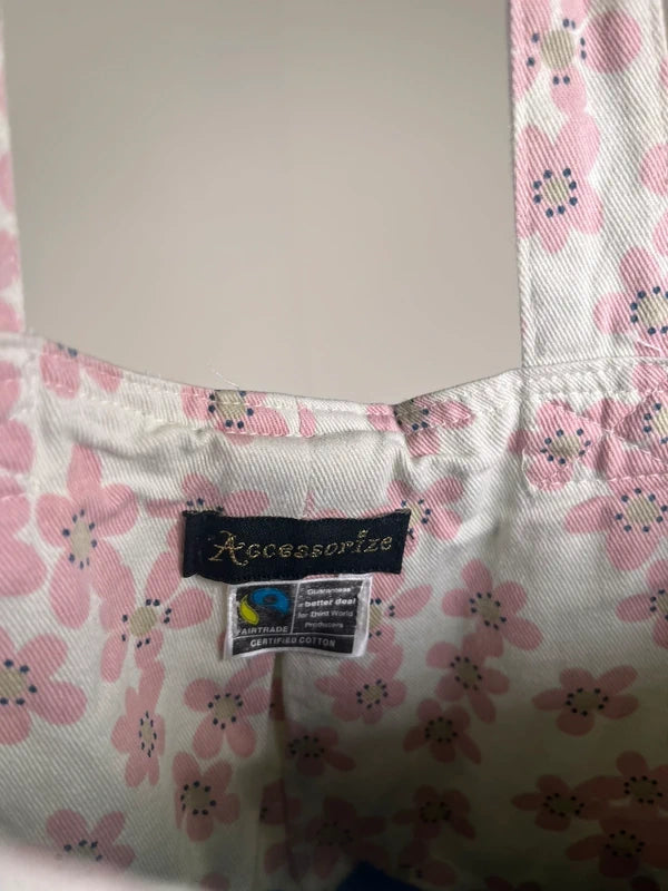 Y2K Vintage floral tote bag