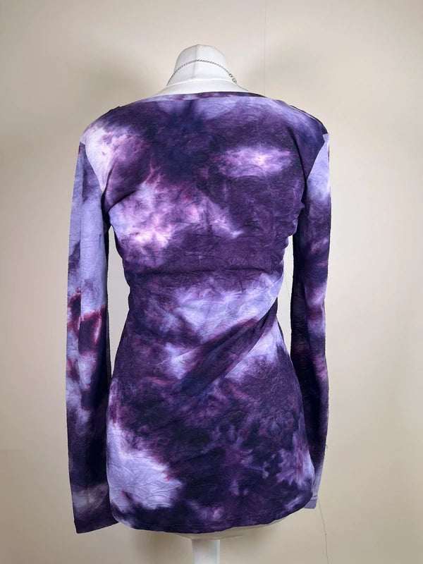 Vintage Y2K Purple Tie dye long sleeve top
