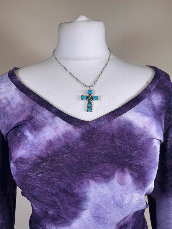 Vintage Y2K Purple Tie dye long sleeve top