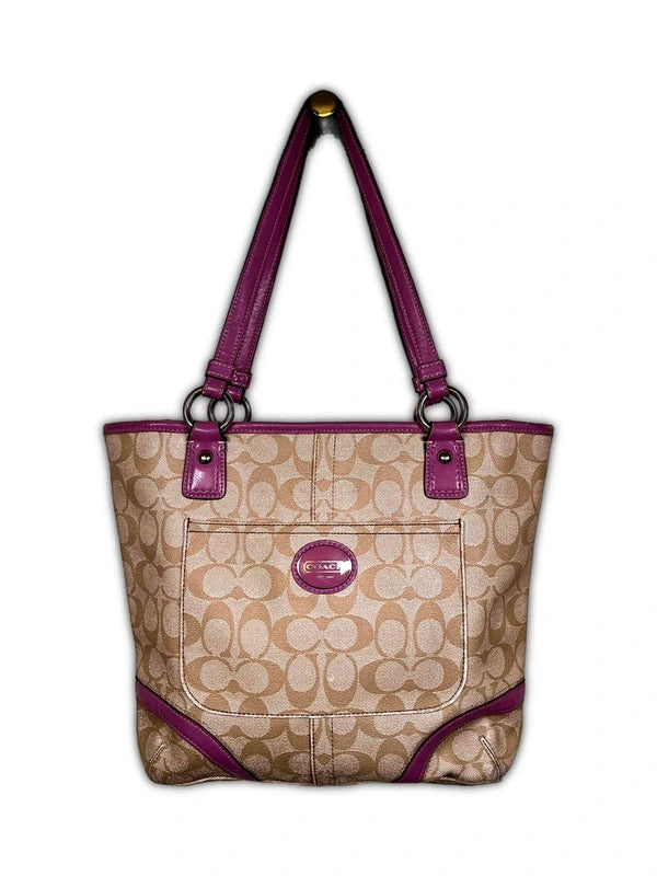 Y2K Vintage Coach Leather Monogram Shoulder Bag