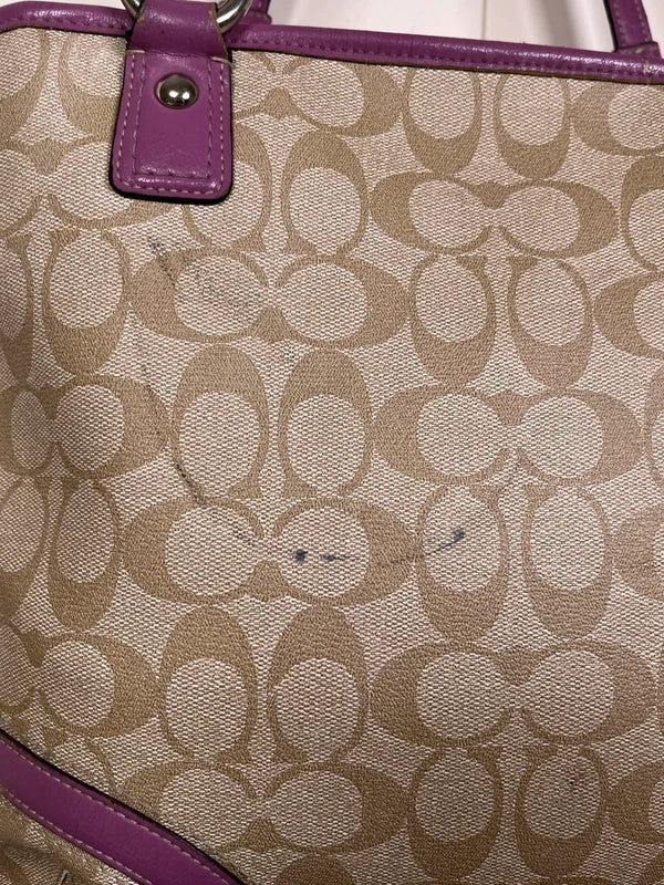 Y2K Vintage Coach Leather Monogram Shoulder Bag