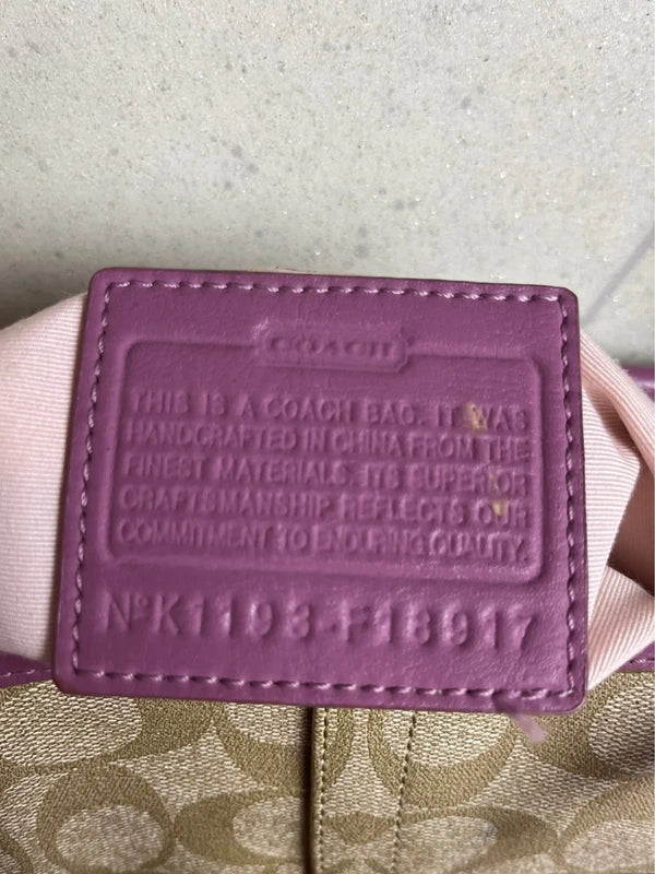 Y2K Vintage Coach Leather Monogram Shoulder Bag