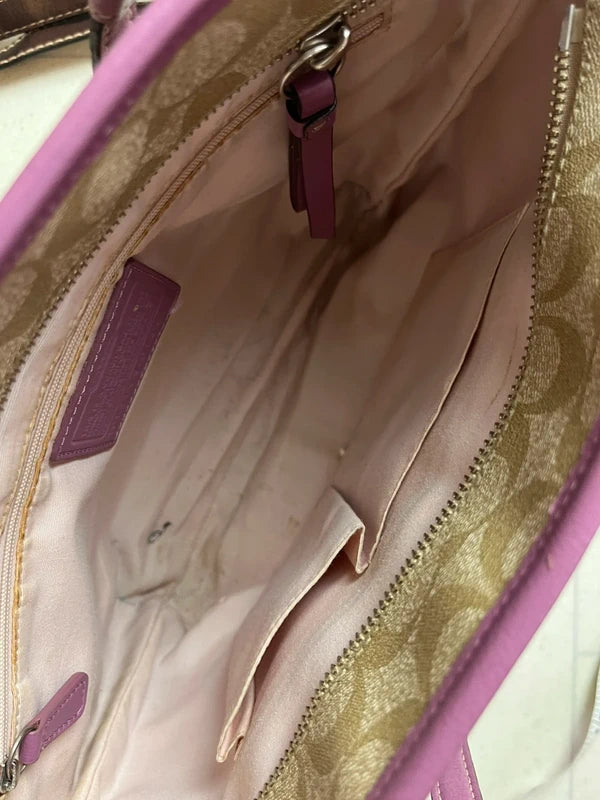 Y2K Vintage Coach Leather Monogram Shoulder Bag