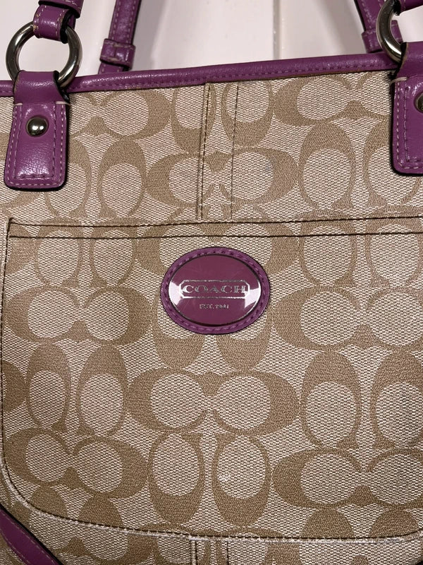 Y2K Vintage Coach Leather Monogram Shoulder Bag