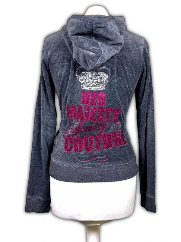 Vintage Y2k Juicy Couture Zip Up Hoodie with Embroidery