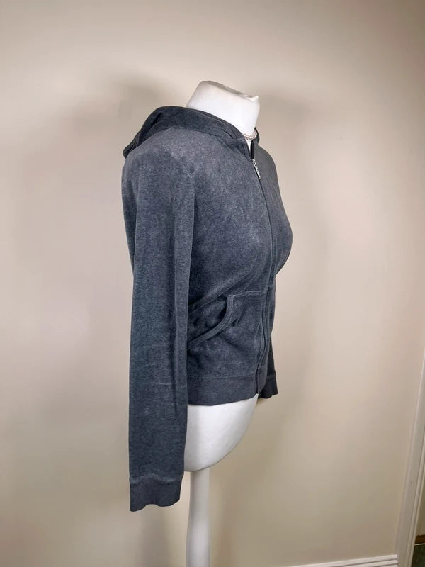 Vintage Y2k Juicy Couture Zip Up Hoodie with Embroidery