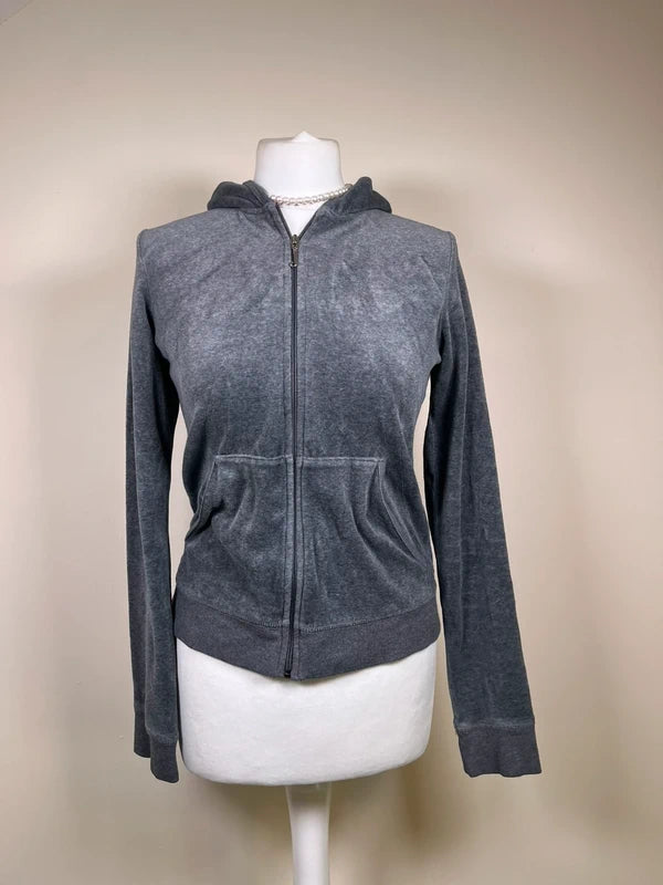 Vintage Y2k Juicy Couture Zip Up Hoodie with Embroidery