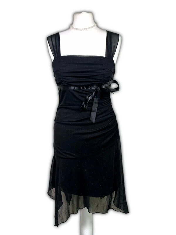 Vintage Y2K Sparkly sequin Midi dress with bow detailing