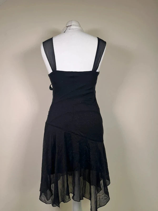 Vintage Y2K Sparkly sequin Midi dress with bow detailing