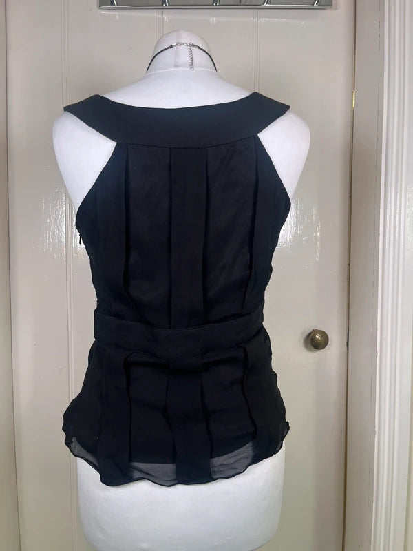 Y2k Black Lace beaded cami top