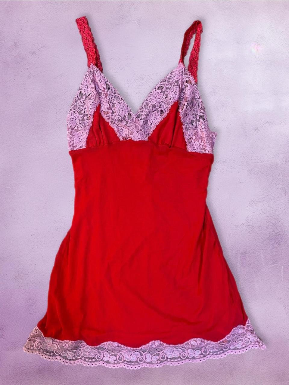 Red Lace babydoll slip dress