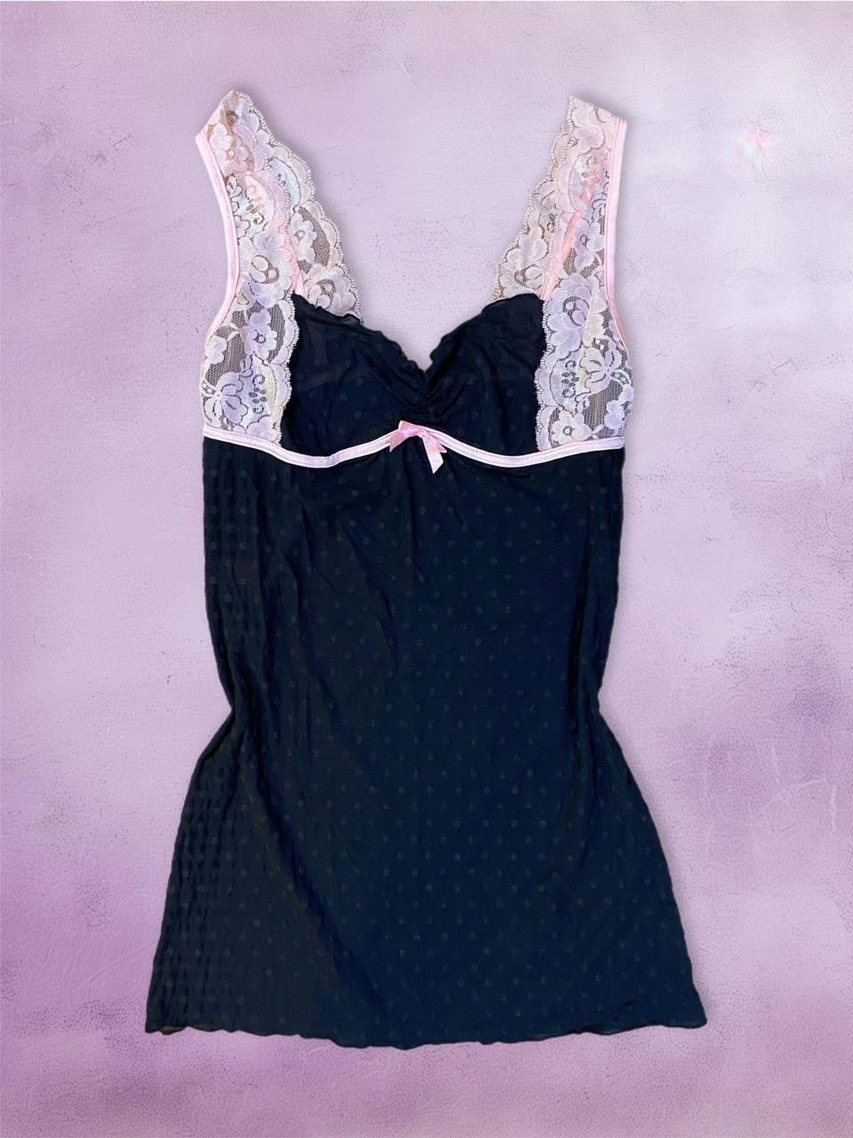 Y2k Lace mesh mini slip dress