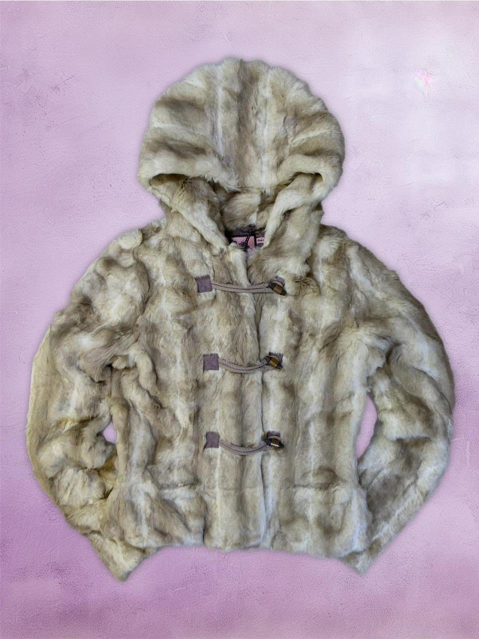 Vintage Juicy Couture Faux Fur hooded Jacket