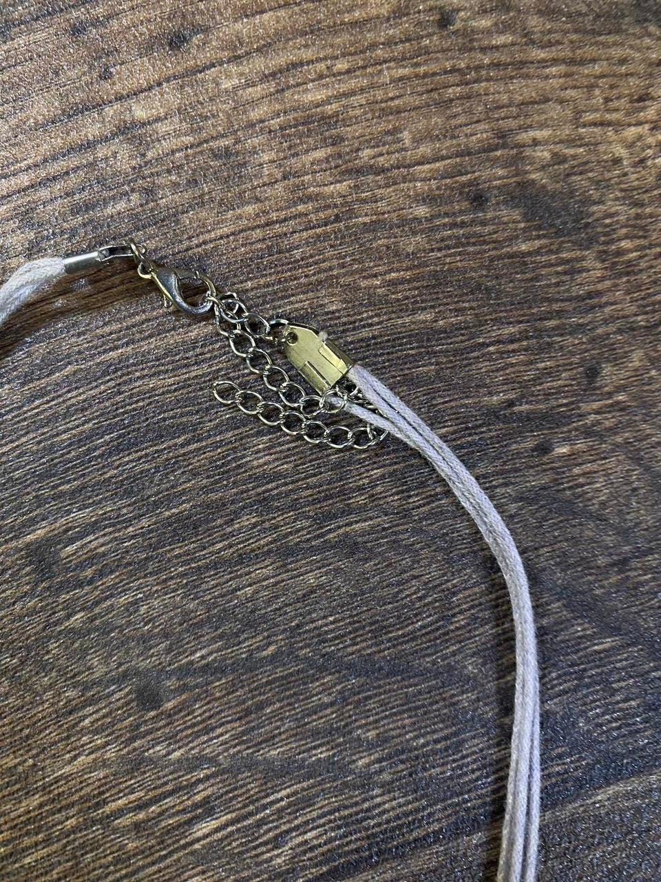 Vintage silver and purple abstract pendant necklace