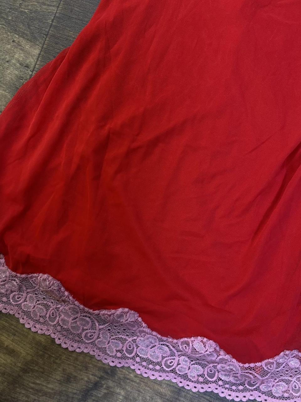 Red Lace babydoll slip dress