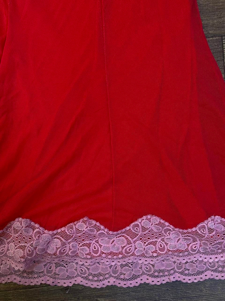 Red Lace babydoll slip dress