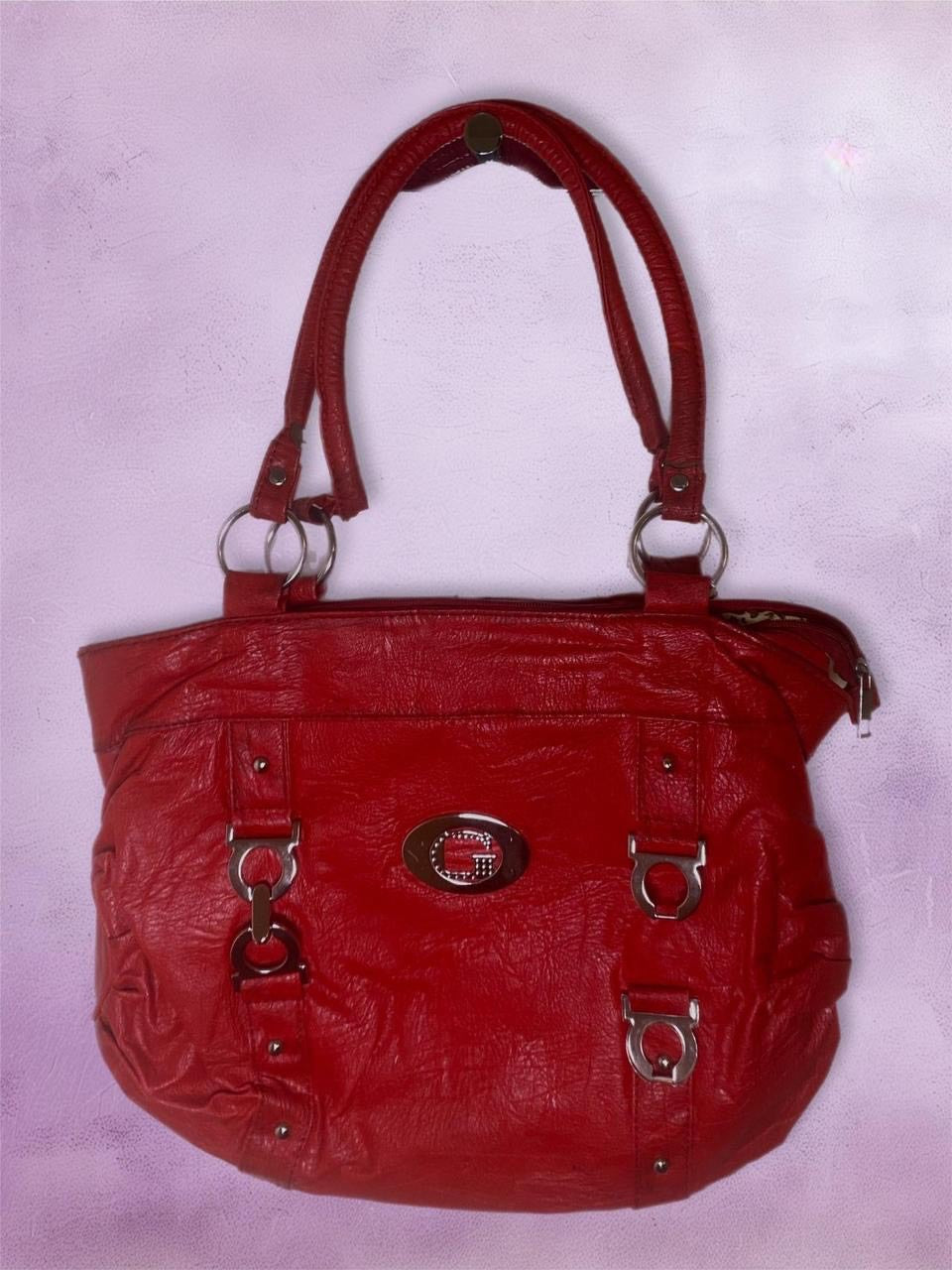 Y2k leather Guess style shoulder bag