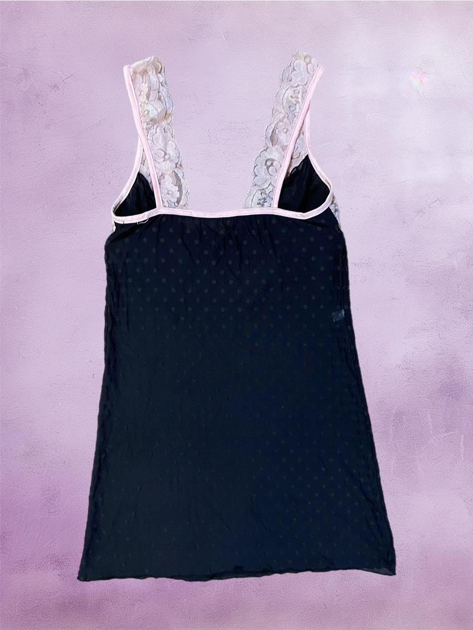 Y2k Lace mesh mini slip dress