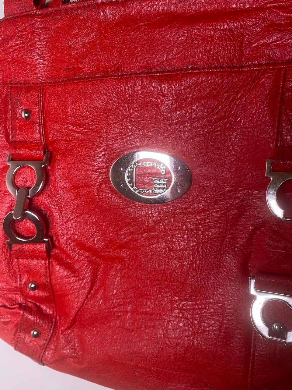 Y2k leather Guess style shoulder bag