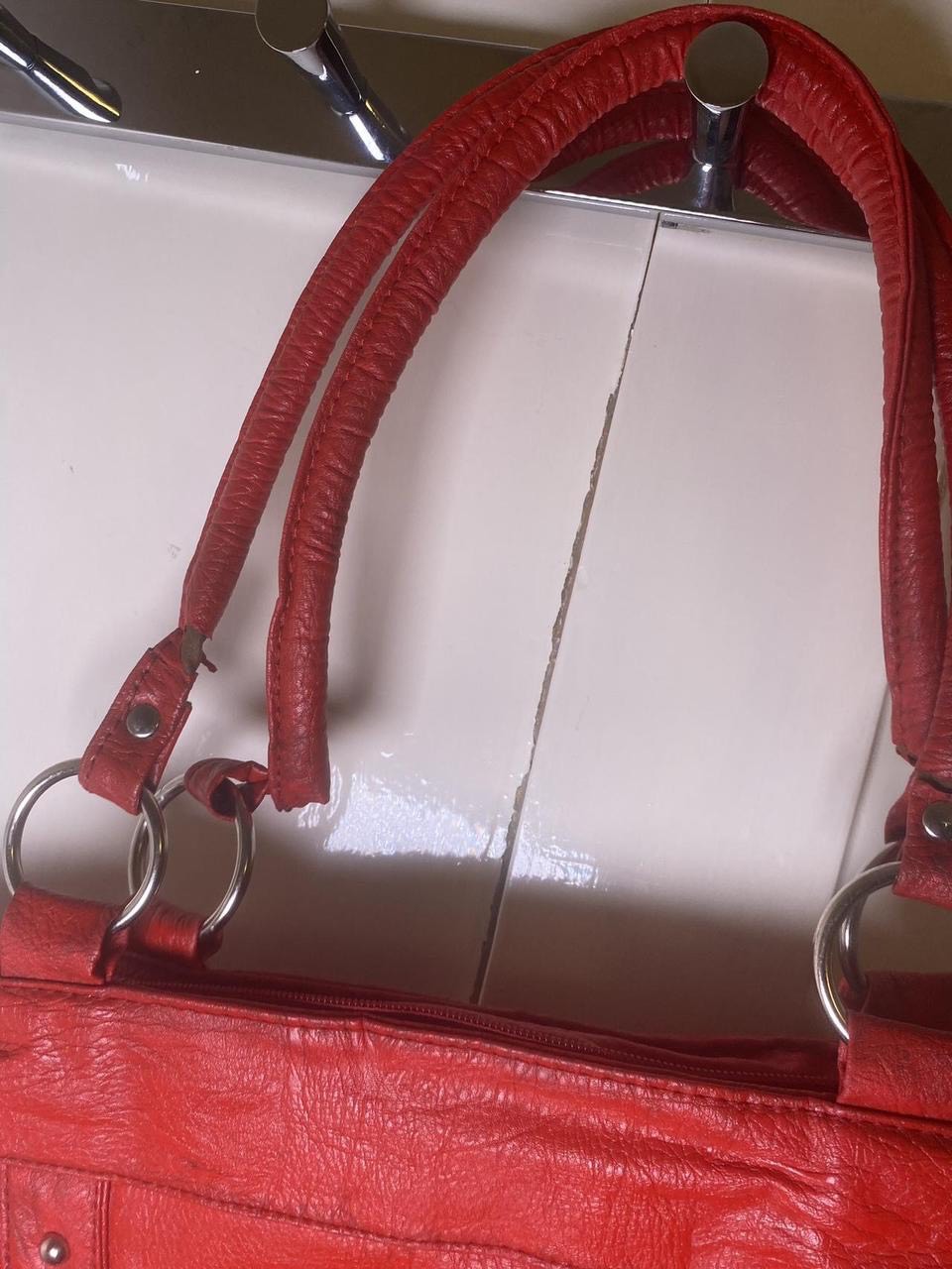 Y2k leather Guess style shoulder bag