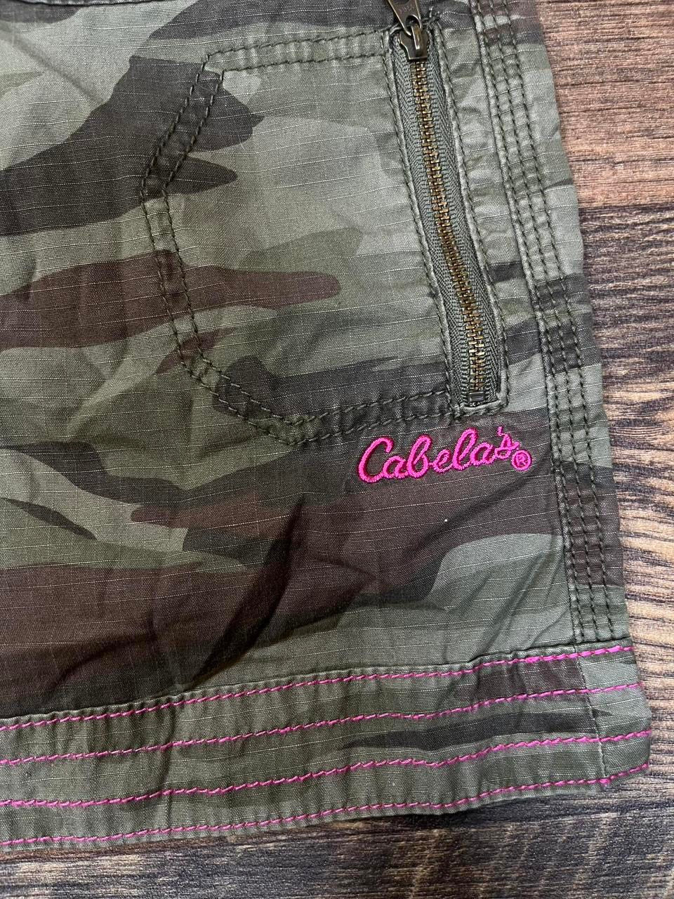y2k camo midi denim skirt with pink detailing