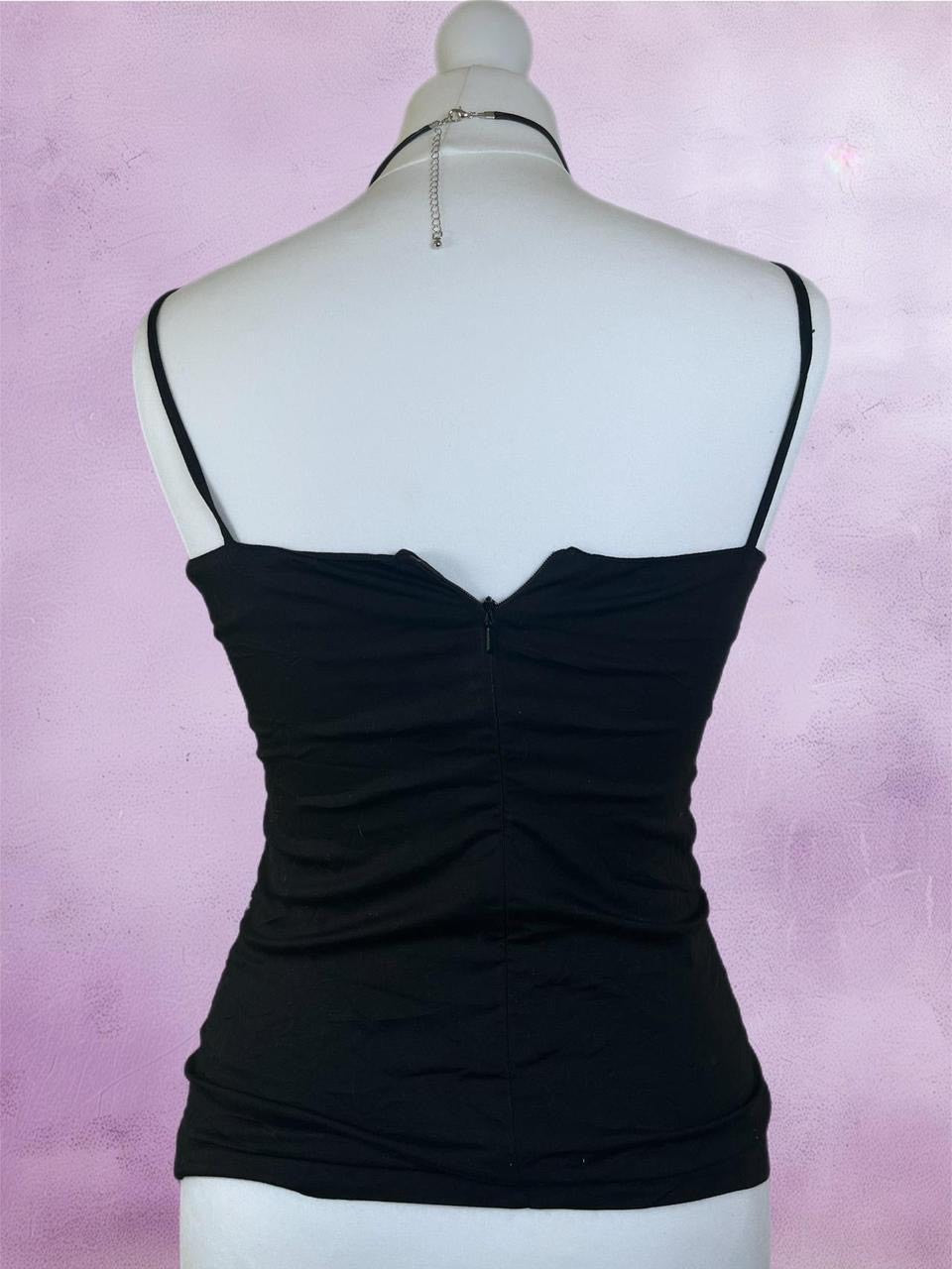 Y2k floral cami top with embroidery