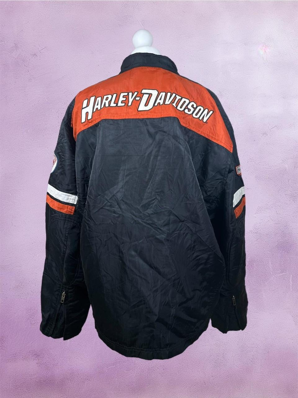 Vintage Harley davidson Black Biker / bomber Jacket