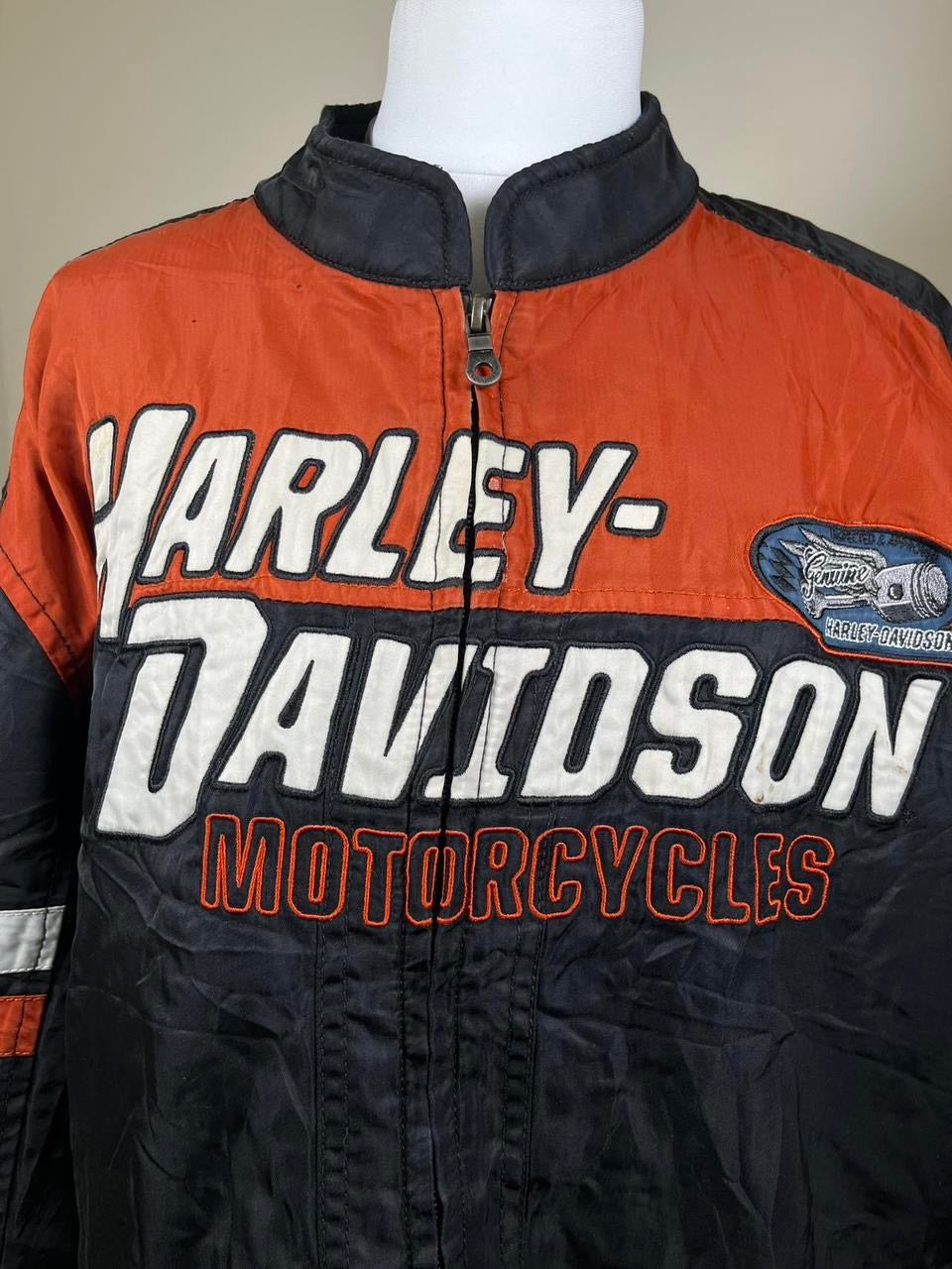 Vintage Harley davidson Black Biker / bomber Jacket