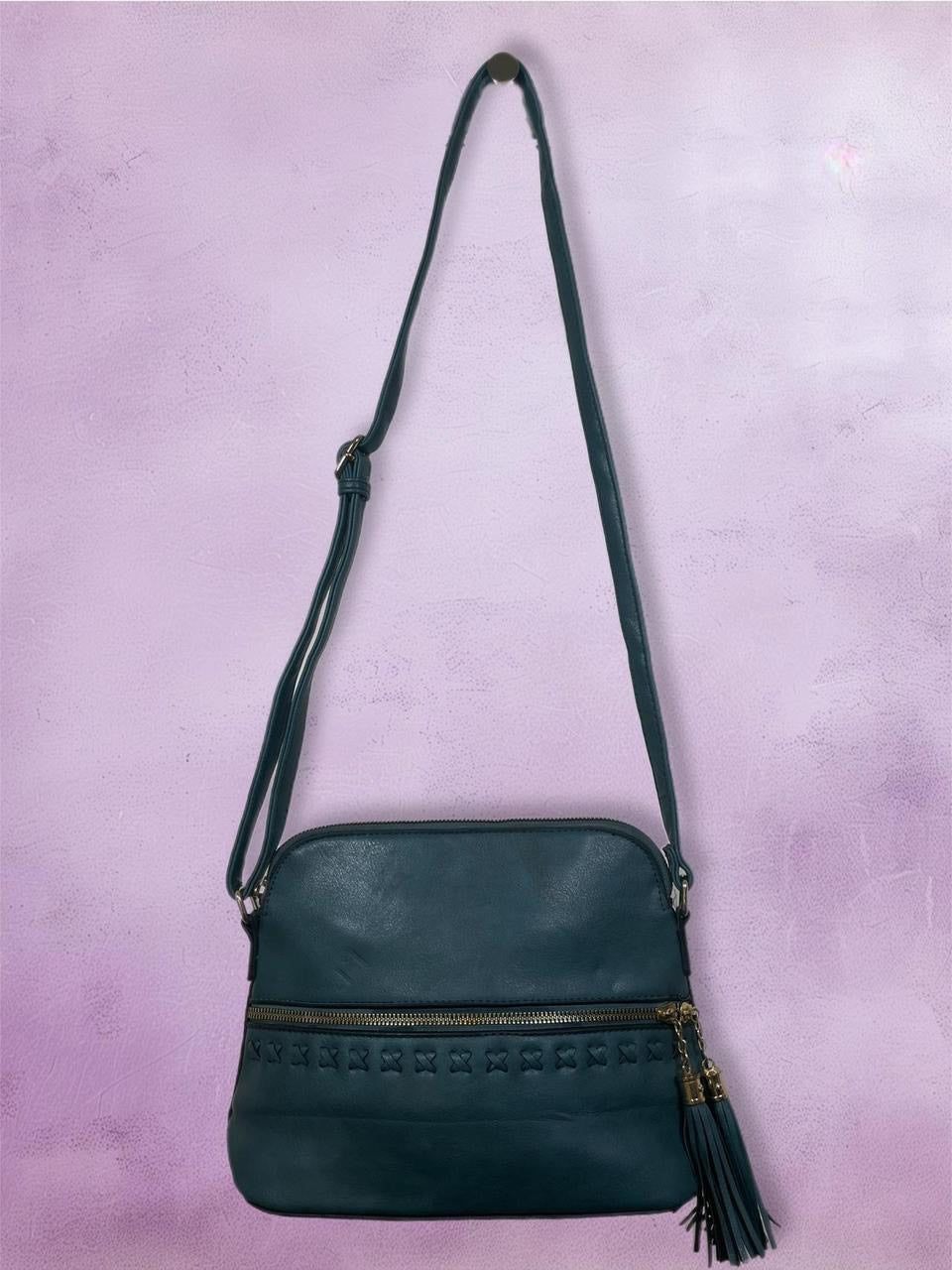 Crossbody bag with tassels