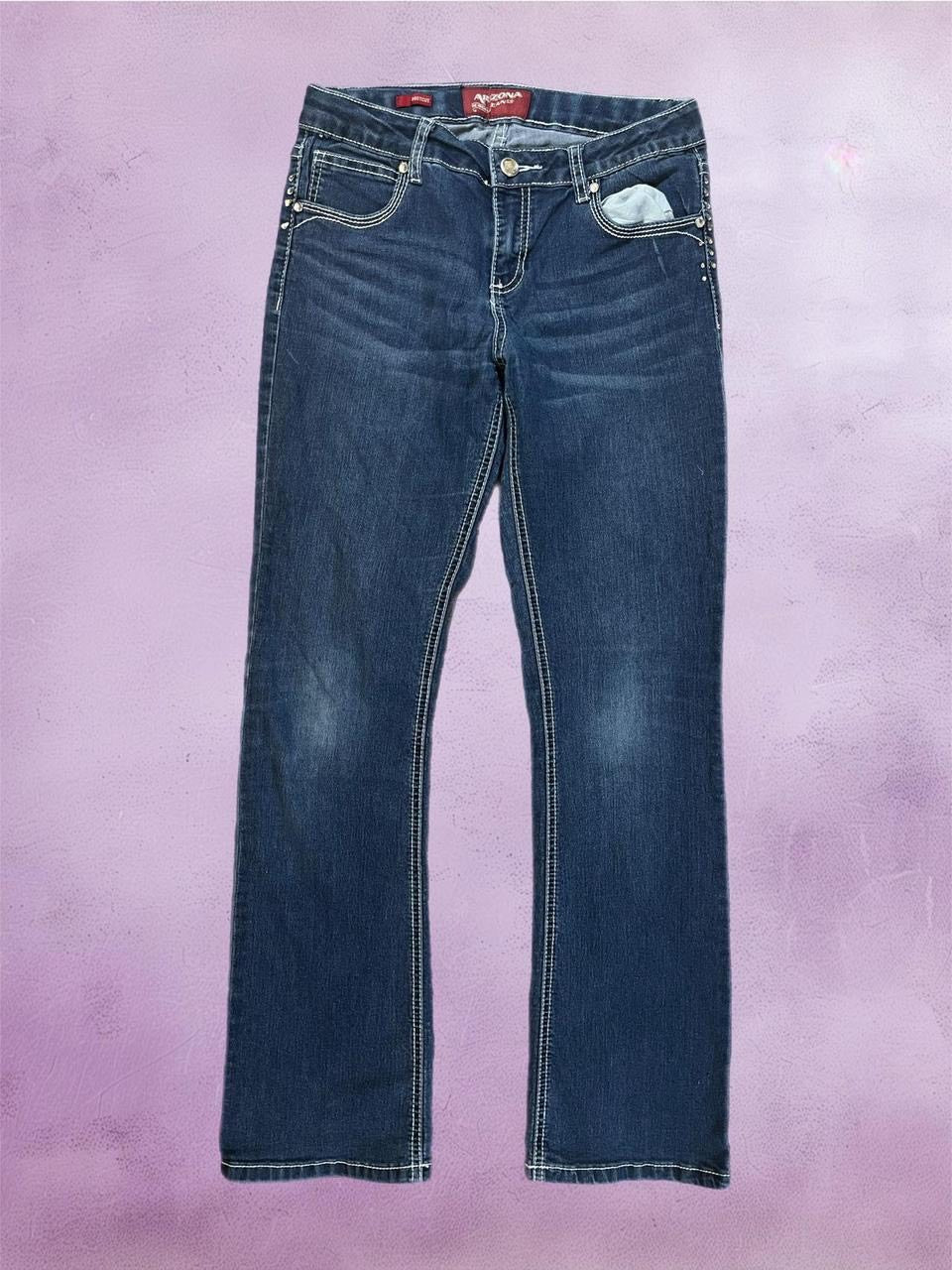 y2k bootcut jeans with embellishments