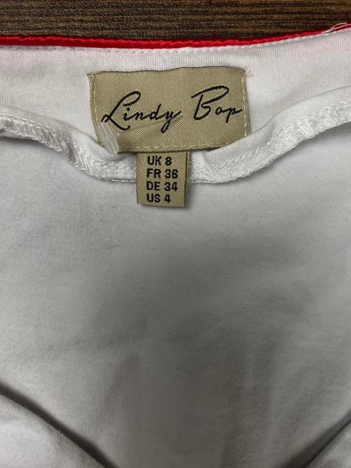 y2k Cherry embroidered V-neck top