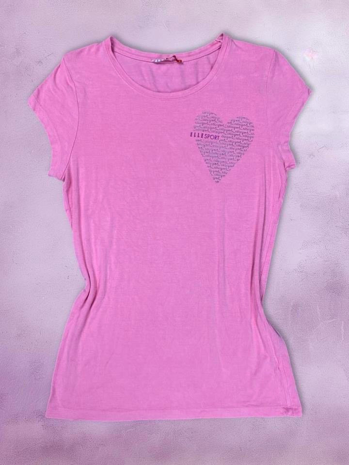 y2k Elle Baby tee with Heart detail